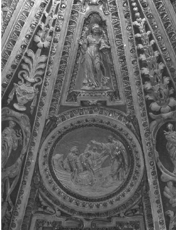 Pesca miracolosa (rilievo) di De Rossi Giovanni Francesco (sec. XVII)