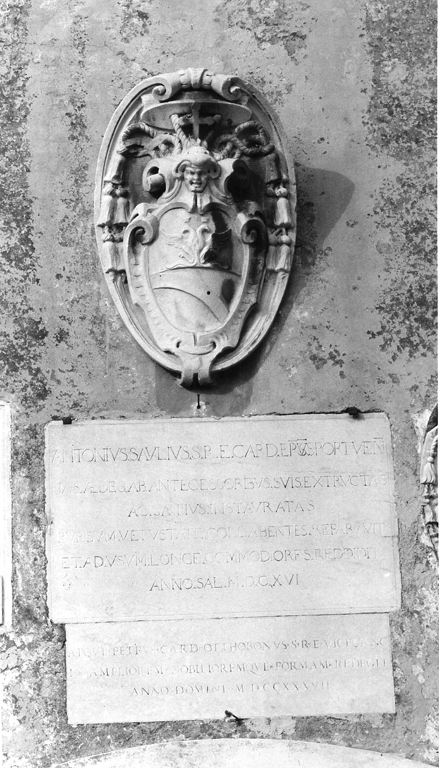 lapide commemorativa, opera isolata - ambito romano (sec. XVII)