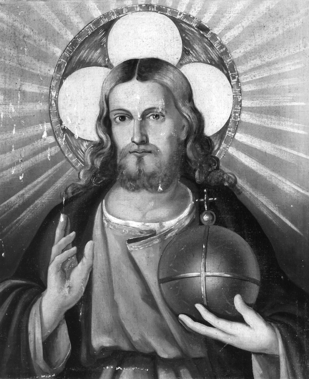 Cristo Salvatore (dipinto, opera isolata) di Crescenti Egidio (sec. XIX)