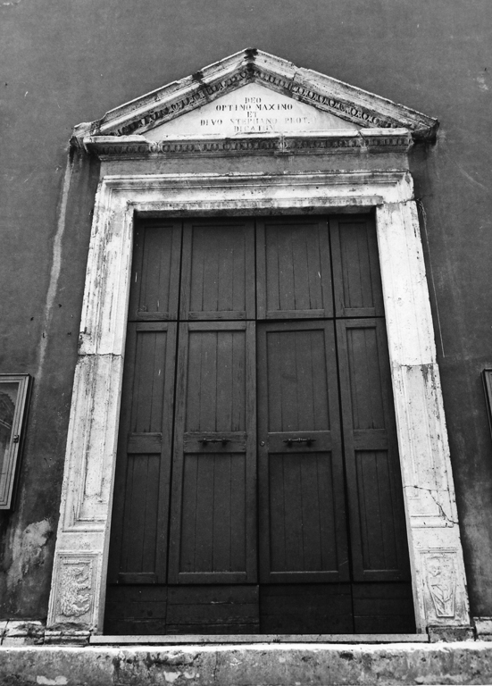 mostra di portale, elemento d'insieme - ambito laziale (fine sec. XV)