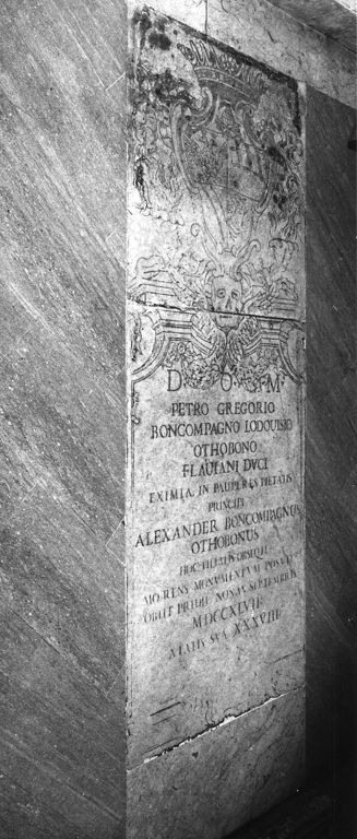 lapide documentaria - ambito laziale (sec. XVIII)