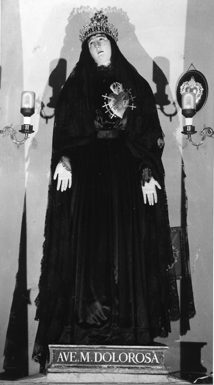 Madonna Addolorata (scultura, elemento d'insieme) - ambito laziale (primo quarto sec. XX)