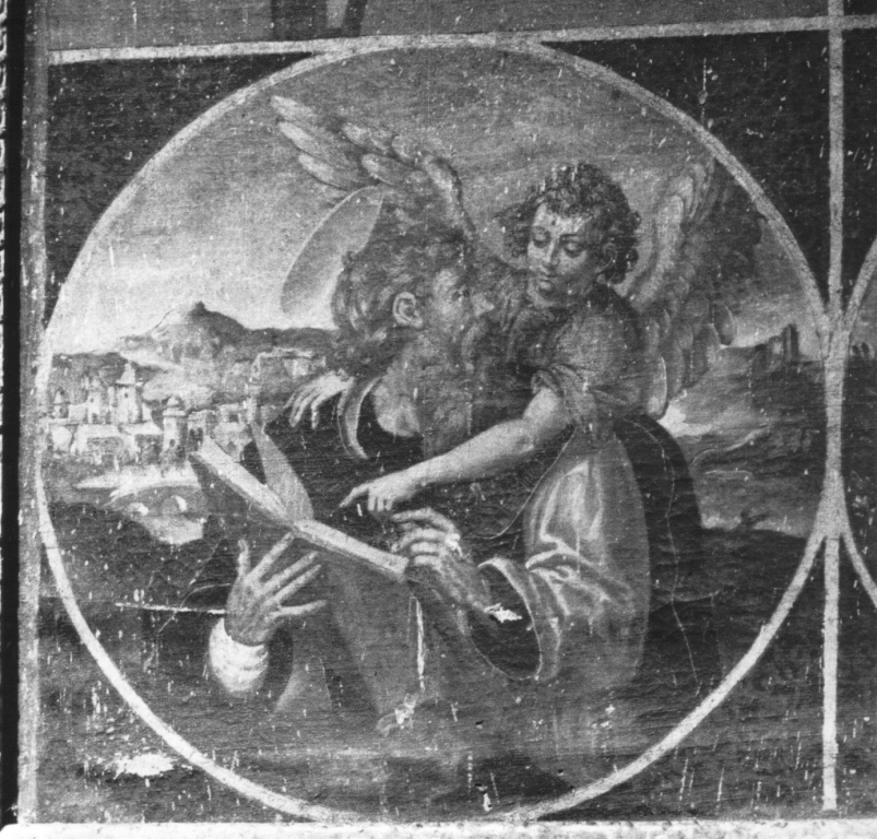 San Matteo e l'angelo (dipinto) - ambito laziale (inizio sec. XVII)