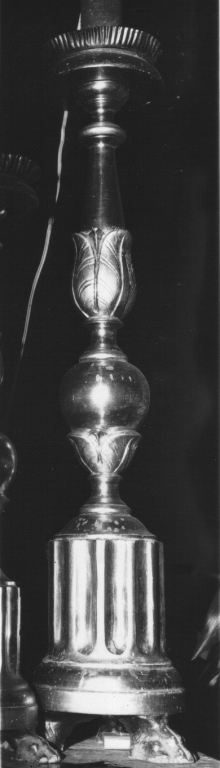 candeliere d'altare - ambito abruzzese (sec. XIX)