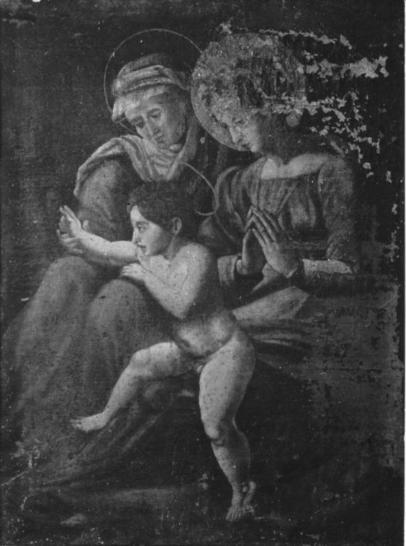 Madonna con Bambino e Sant'Anna (dipinto) - ambito laziale (primo quarto sec. XVII)