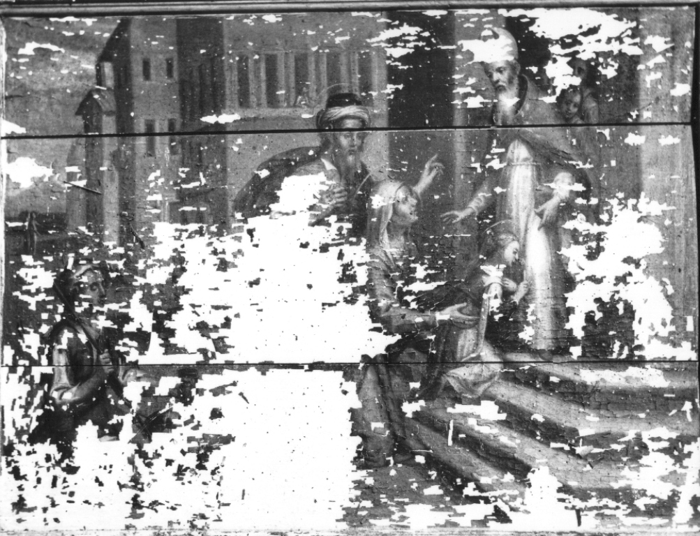 presentazione di Maria Vergine al tempio (dipinto) - ambito laziale (metà sec. XVII)