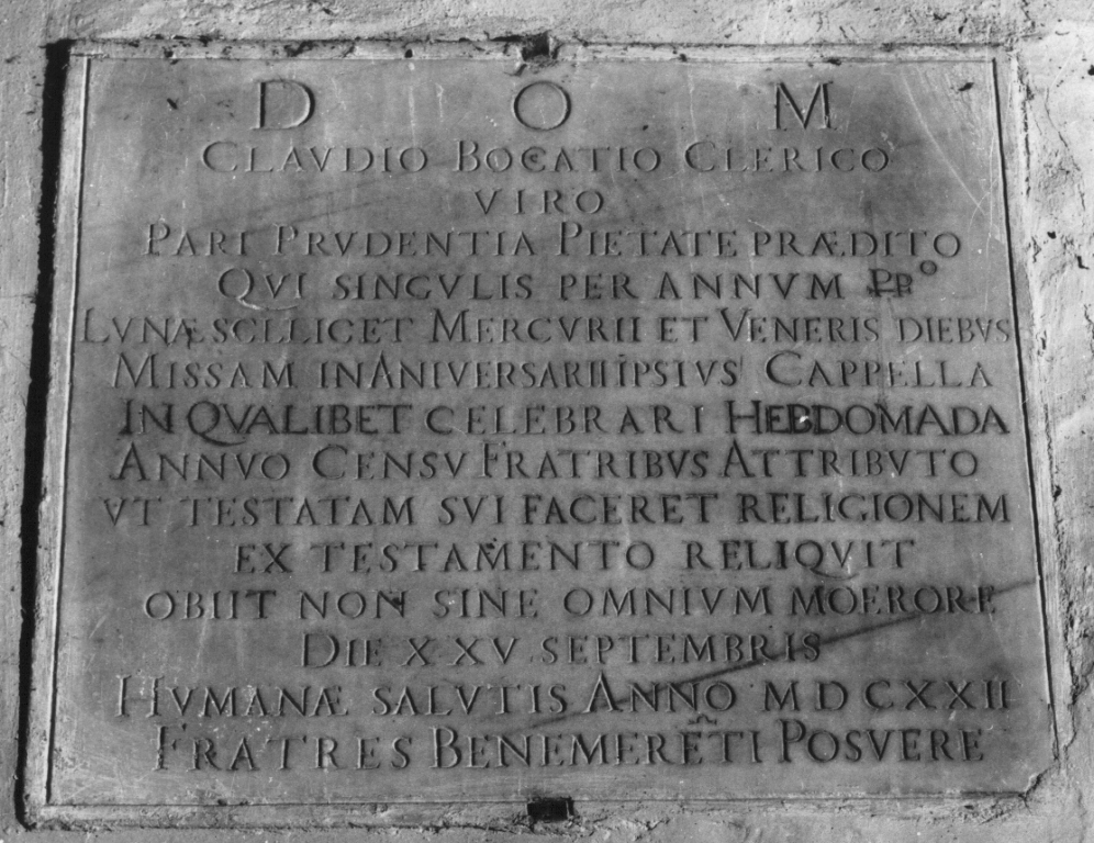 lapide tombale - ambito laziale (sec. XVII)