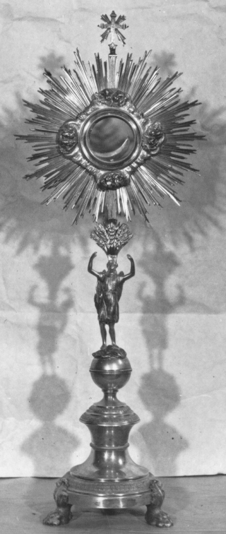 ostensorio - a raggiera - ambito laziale (sec. XIX, sec. XX)