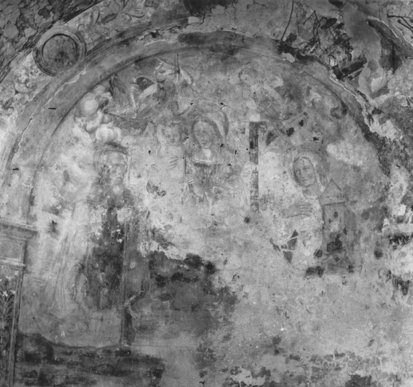 Madonna con Bambino in trono con San Benedetto e Santa Barbara (dipinto) - ambito umbro (seconda metà sec. XV)