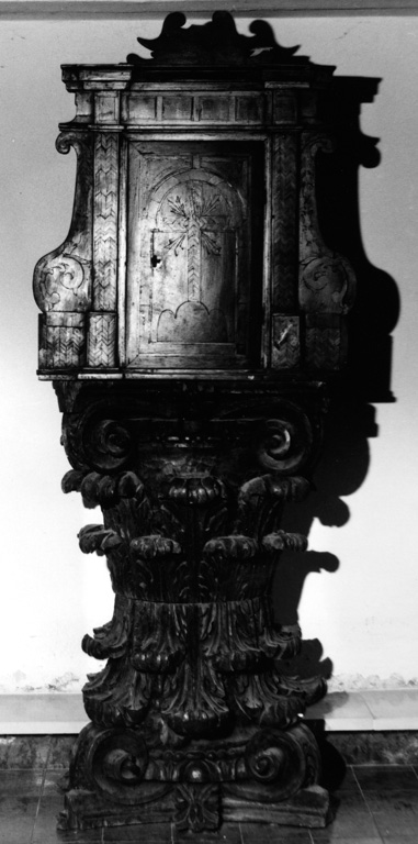 tabernacolo - a frontale architettonico - ambito laziale (secc. XVI/ XVII)