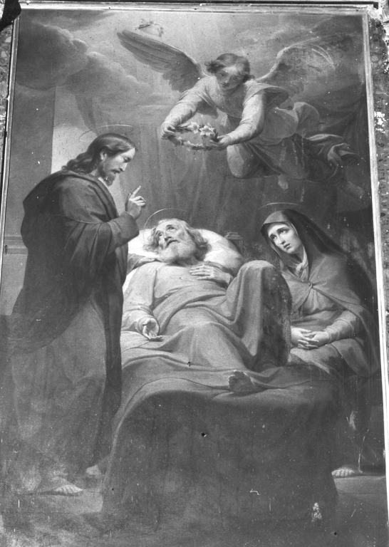 Morte di san Giuseppe (dipinto) di Gagliardi Pietro (sec. XIX)