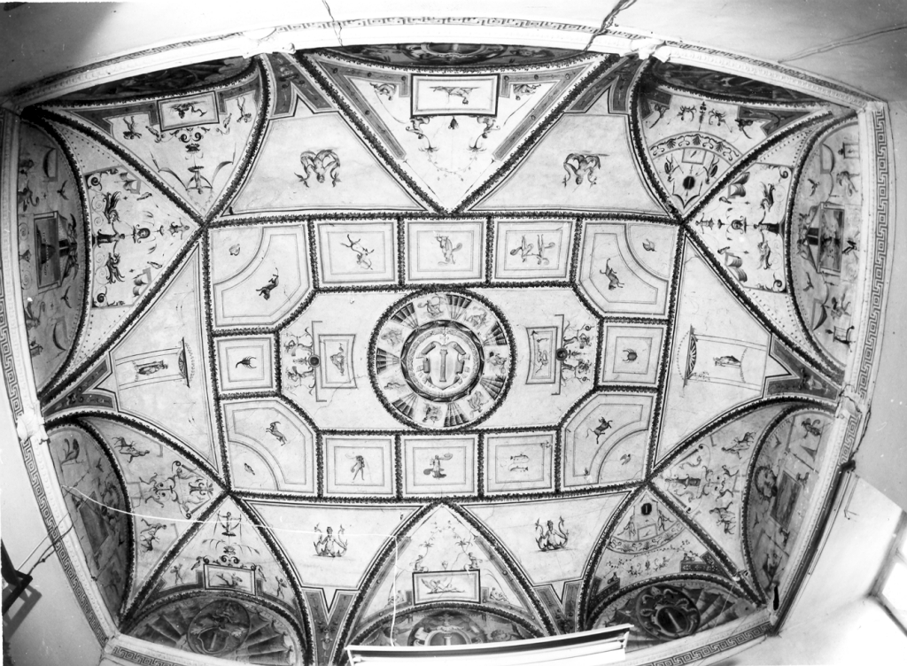 Segni dello Zodiaco. Grottesche. Emblemi (decorazione pittorica) di Zuccari Federico (seconda metà sec. XVI)