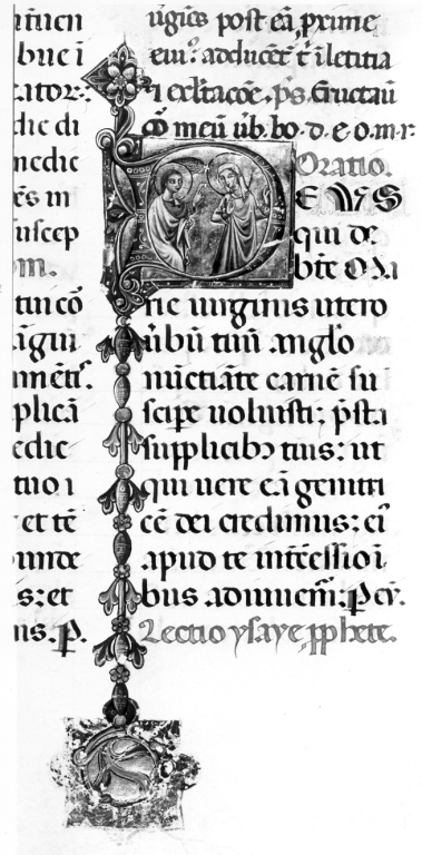 Annunciazione e decori (miniatura, serie) - ambito laziale (sec. XIV)
