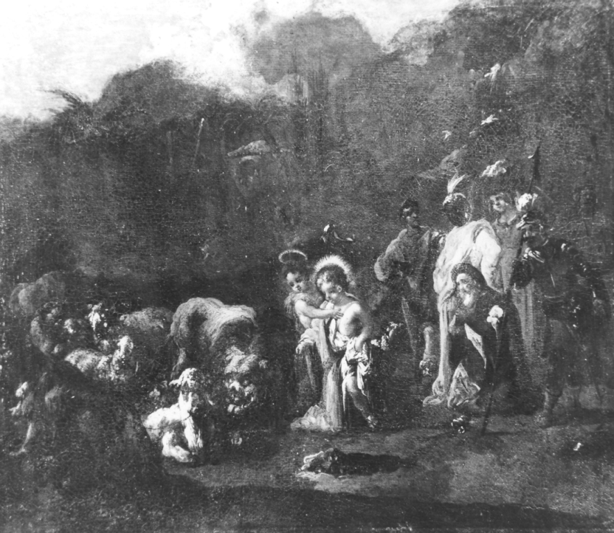 Gesù Bambino e San Giovannino (dipinto) - ambito Italia centrale (sec. XVII)