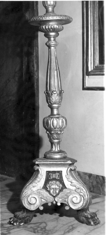 candeliere d'altare - ambito laziale (sec. XIX)