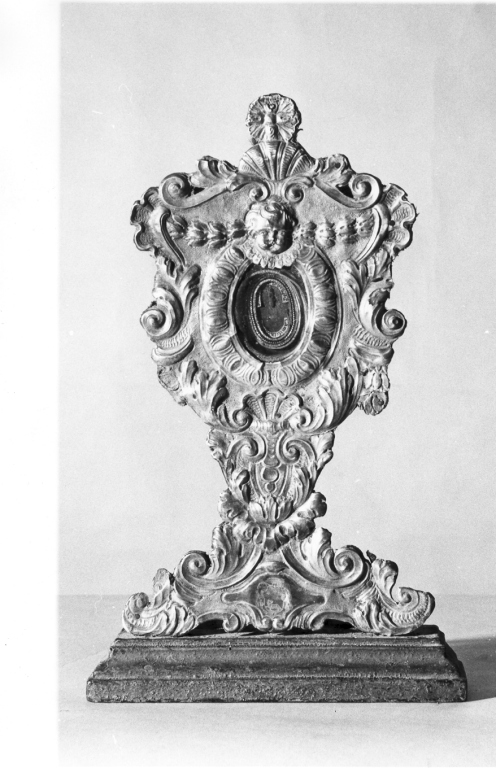 reliquiario a teca - ambito Italia centrale (sec. XVIII)