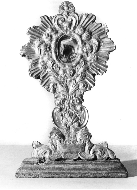 reliquiario a teca - ambito Italia centrale (sec. XVIII)