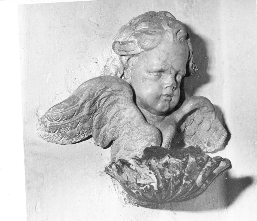 acquasantiera da parete - ambito Italia centrale (fine/inizio secc. XVIII/ XIX)