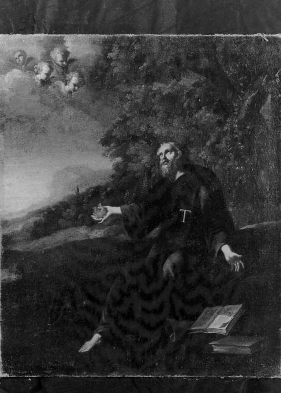 S. Antonio Abate (dipinto) di Lauri Filippo (attribuito) (sec. XVII)