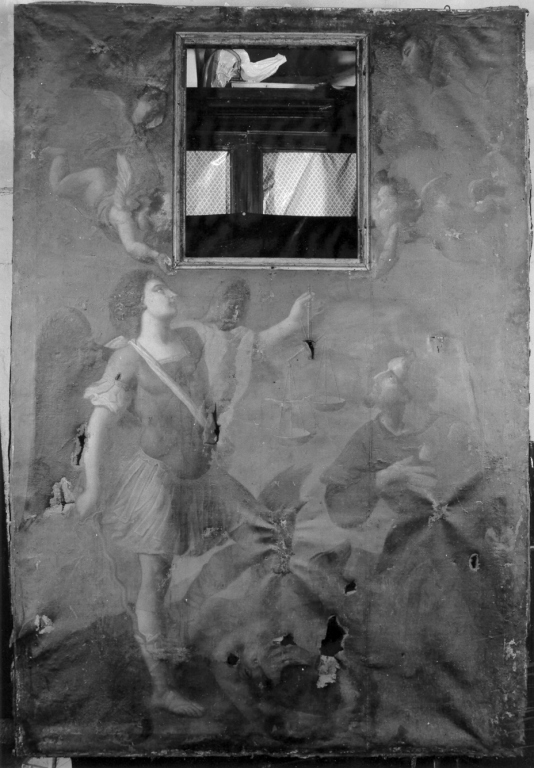 S. Michele Arcangelo, S. Rocco e Angeli (dipinto) - ambito laziale (fine/inizio secc. XVII/ XVIII)