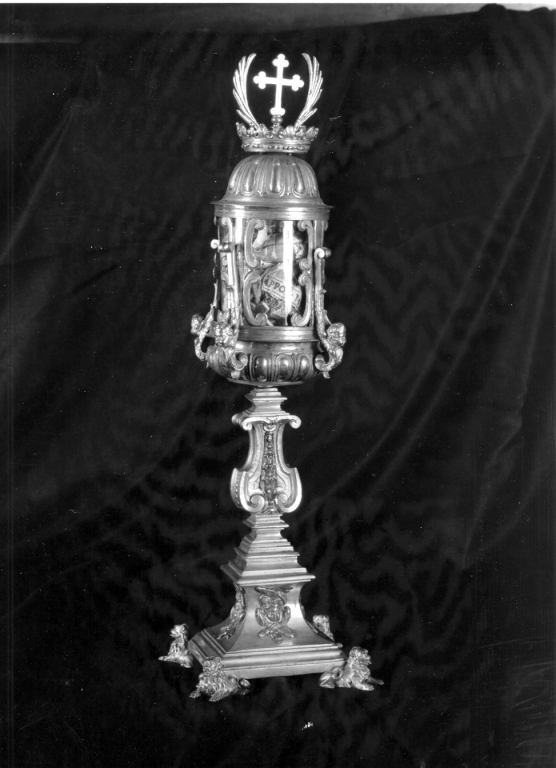 reliquiario a teca - ambito laziale (sec. XVII)