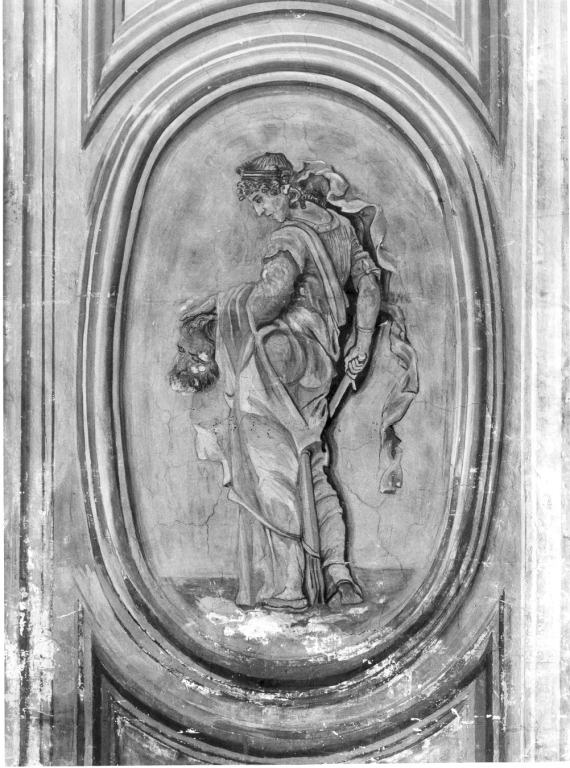 Giuditta con la teste di Oloferne. Decorazioni (dipinto) di Calandrucci Giacinto (bottega) (primo quarto sec. XVIII)