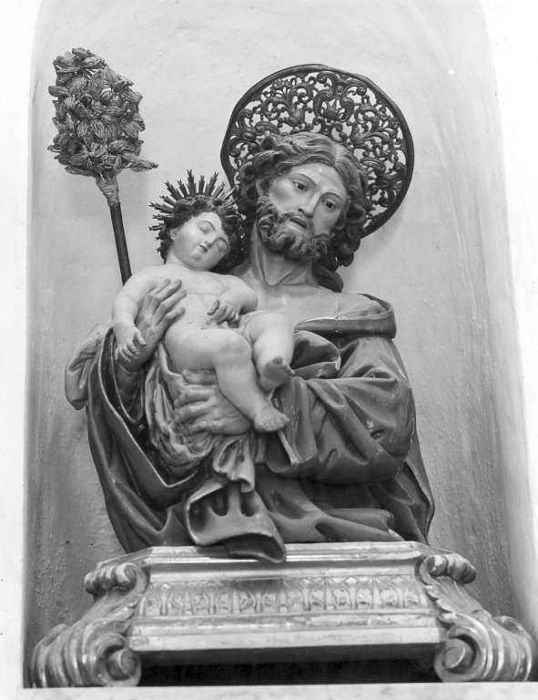 San Giuseppe con Gesù Bambino (scultura) - ambito napoletano (sec. XVIII)