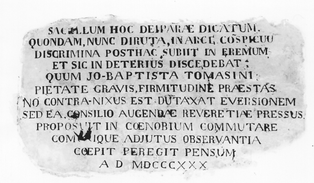 lapide documentaria - ambito laziale (sec. XIX)