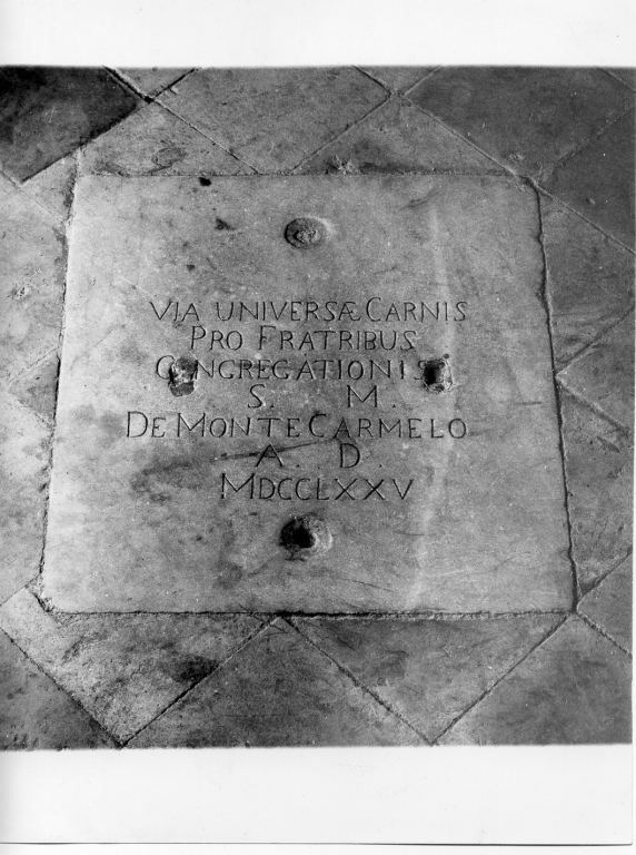 lapide commemorativa - ambito laziale (sec. XVIII)