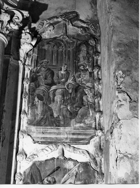 disputa di Gesù con i dottori nel tempio (dipinto) - ambito laziale (sec. XVII)