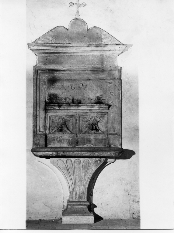 lavabo da sacrestia - ambito laziale (sec. XVI)