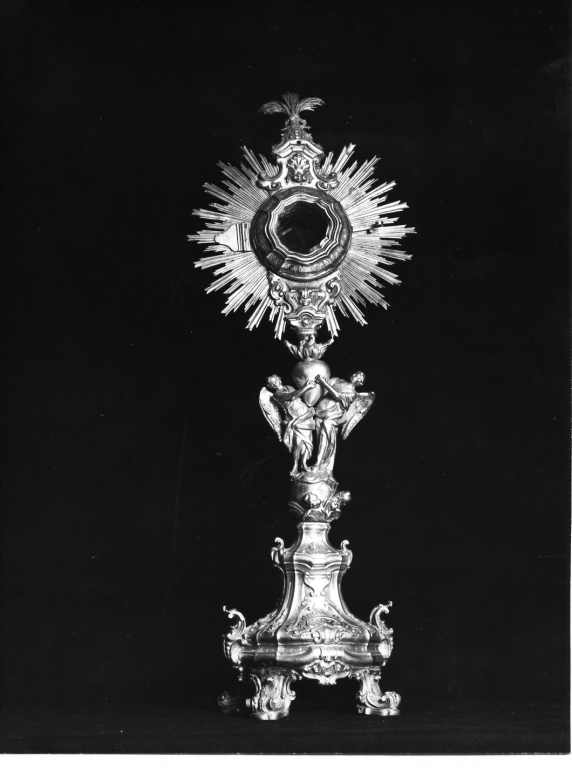 ostensorio - a raggiera - ambito laziale (sec. XVIII)