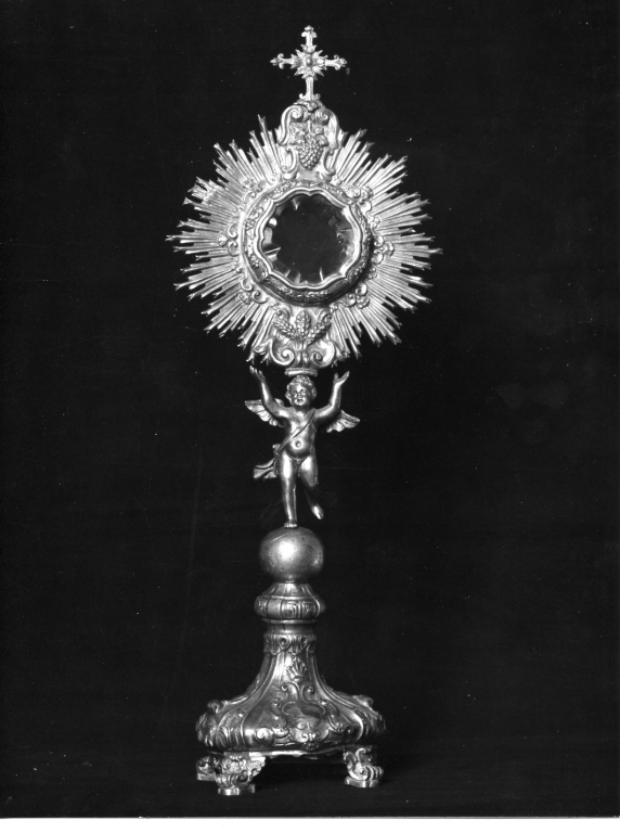 ostensorio - a raggiera - ambito laziale (sec. XVIII)