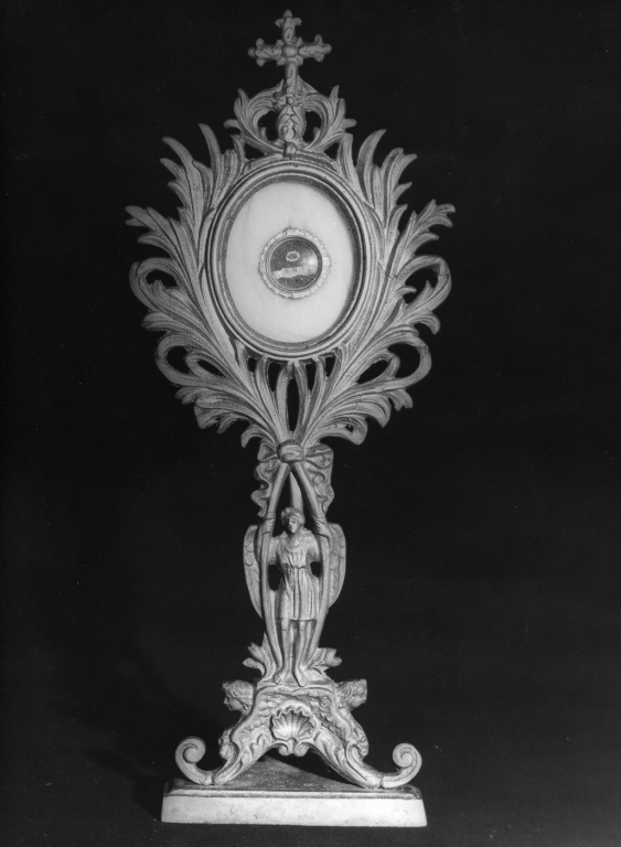 reliquiario - a ostensorio - ambito laziale (fine/inizio secc. XVIII/ XIX)