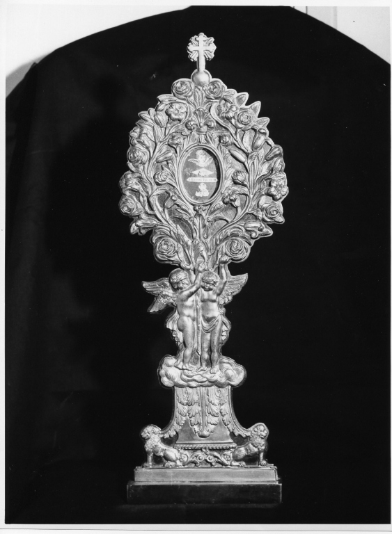 reliquiario - a ostensorio - ambito laziale (sec. XIX)
