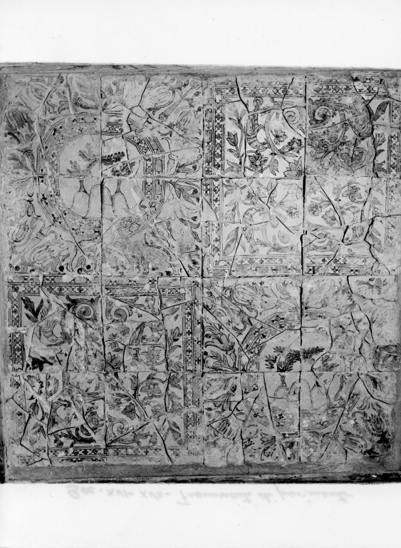 pavimento a mattonelle - ambito laziale (sec. XVI)