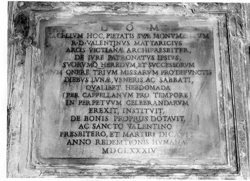 lapide - ambito laziale (sec. XVII)