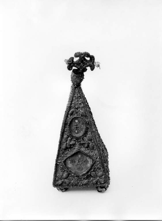 reliquiario - a pomo, serie - ambito laziale (sec. XVIII)
