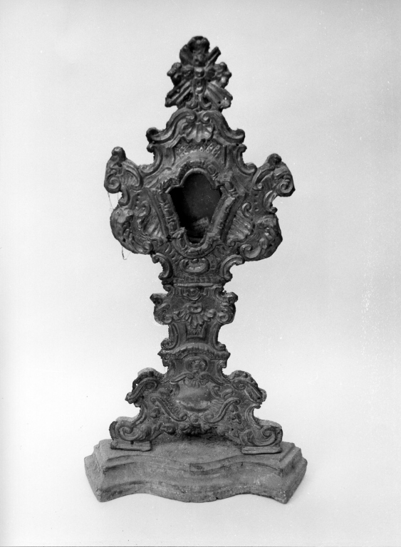 reliquiario - a ostensorio - ambito laziale (sec. XVIII)