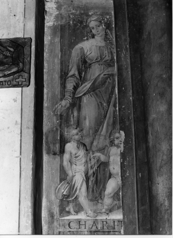 Carità (dipinto, frammento) di Manenti F (sec. XVII)
