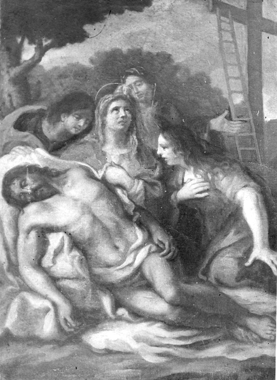 stazione XIII: Gesù deposto dalla croce (dipinto) - ambito laziale (prima metà sec. XVIII)