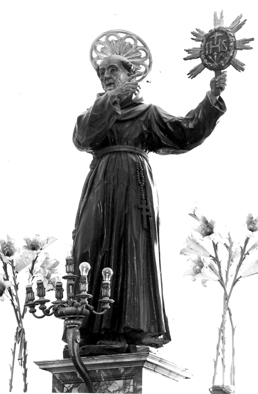 San Bernardino da Siena (statua) - ambito laziale (fine/inizio secc. XVII/ XVIII)