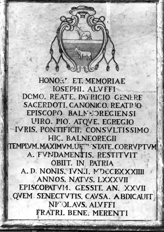 lapide commemorativa - ambito laziale (sec. XVIII)