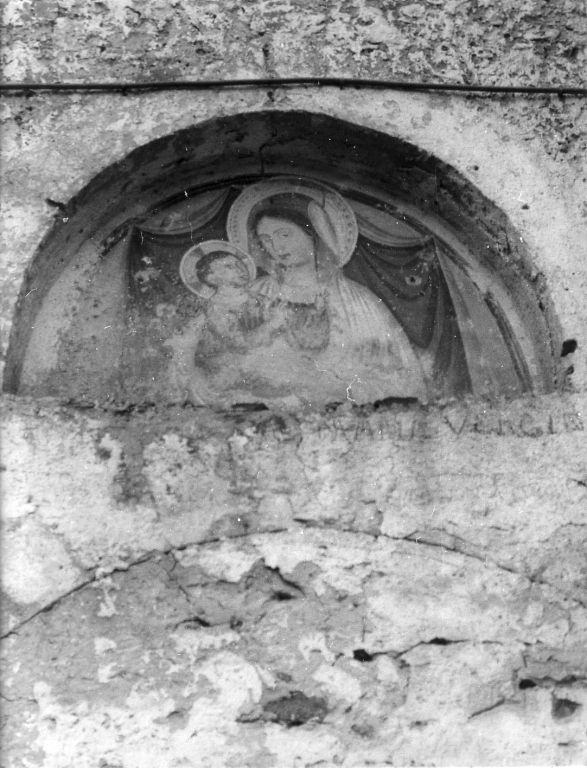 madonna con bambino (dipinto) - ambito laziale (sec. XV)
