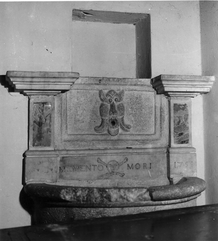 lavabo da sacrestia - ambito laziale (sec. XVIII)