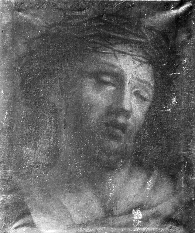 Cristo coronato di spine (dipinto) - ambito laziale (sec. XVII)