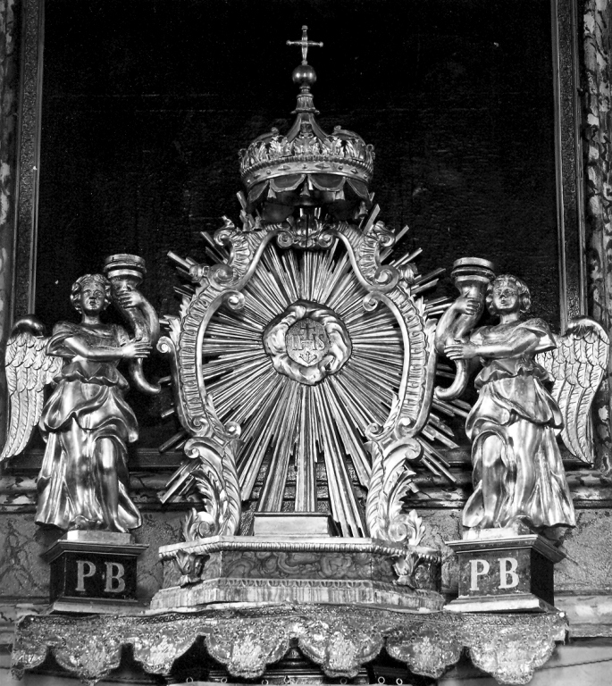 tronetto per esposizione eucaristica - ambito laziale (fine/inizio secc. XVIII/ XIX)