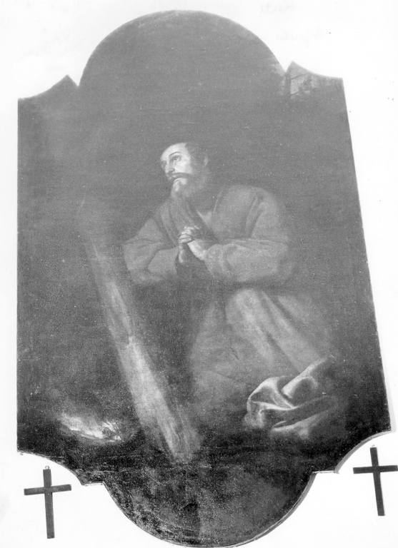 Sant'Andrea che adora la croce (dipinto) di Sacchi Andrea (prima metà sec. XVII)