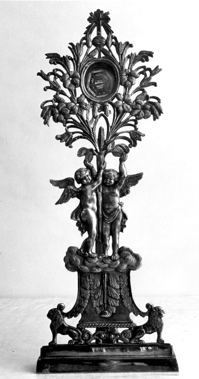 reliquiario - a ostensorio - ambito laziale (seconda metà sec. XIX)