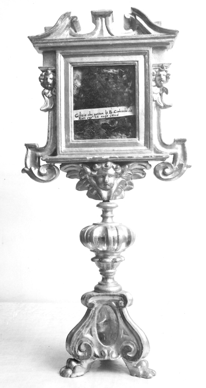 reliquiario - a tabella - ambito laziale (prima metà sec. XIX)